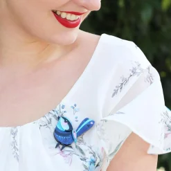 Erstwilder The Splendid Fairy Wren Brooch* Brooches
