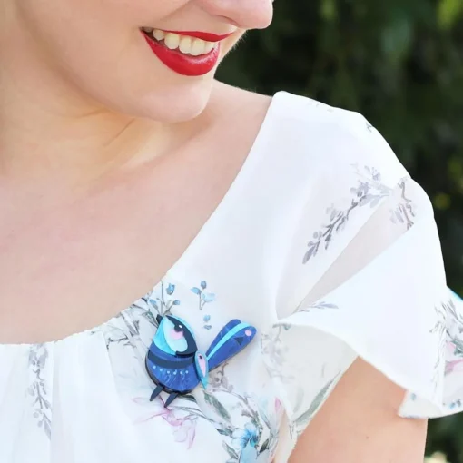 Erstwilder The Splendid Fairy Wren Brooch* Brooches