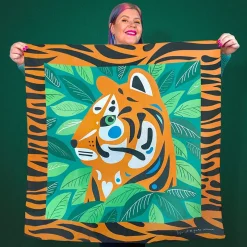 Erstwilder The Tranquil Tiger Square Scarf* Scarves