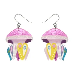Erstwilder The Whimsical White Spotted Jellyfish Drop Earrings* Earrings