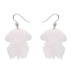 Erstwilder The Whimsical White Spotted Jellyfish Drop Earrings* Earrings