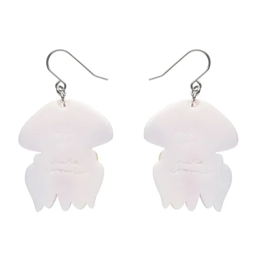 Erstwilder The Whimsical White Spotted Jellyfish Drop Earrings* Earrings