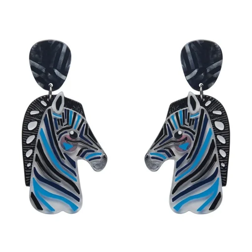 Erstwilder The Zealous Zebra Earrings* Earrings