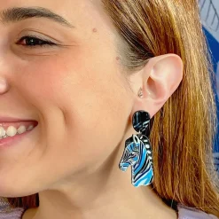 Erstwilder The Zealous Zebra Earrings* Earrings
