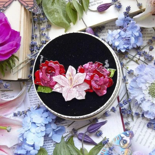 Erstwilder Tickled Pink Flower Necklace (Large)* Necklaces