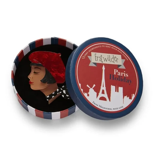 Erstwilder Tres Chic Brooch - Red* Brooches
