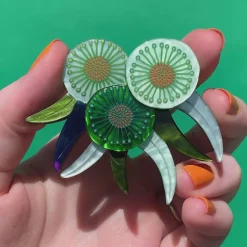 Erstwilder Verdant Green Gum Brooch* Brooches