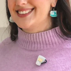 Erstwilder Wake Up And Smell The Coffee Mini Brooch* Brooches