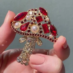 Erstwilder Well Spotted Stone Set Crystal Brooch* Brooches