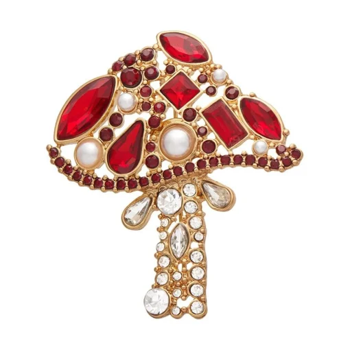 Erstwilder Well Spotted Stone Set Crystal Brooch* Brooches