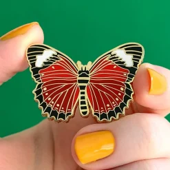 Erstwilder Wings Laced In Red Enamel Pin* Enamel Pins