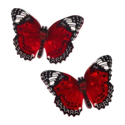 Erstwilder Wings Laced In Red Hair Clips Set - 2 Piece* Hair Clips & Claws