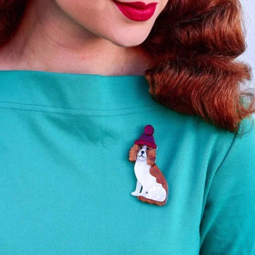 Erstwilder Wintertime Walkies Brooch* Brooches