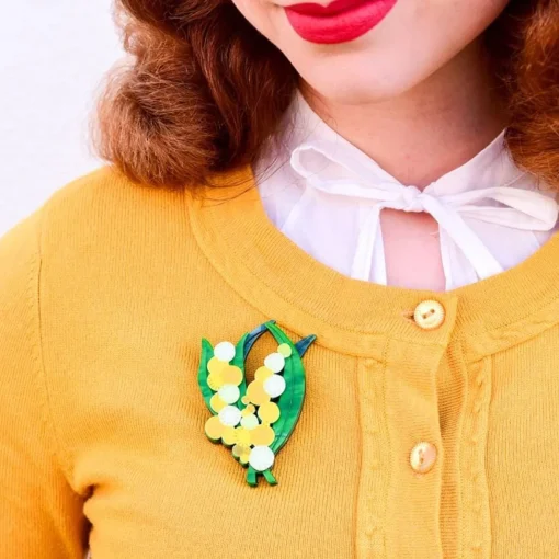Erstwilder Woven Wattle Brooch* Brooches