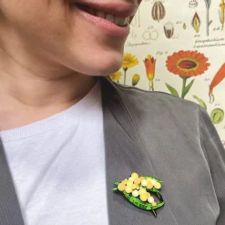 Erstwilder Woven Wattle Mini Brooch* Brooches