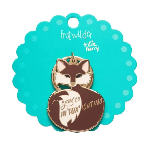 Erstwilder You'Re In"Fox"Icating Enamel Key Charm* Enamel Key Rings