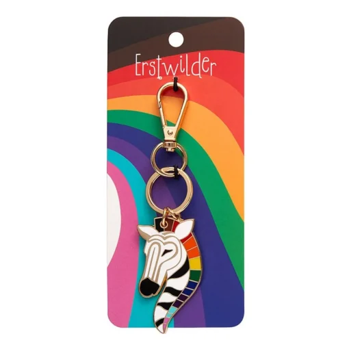 Erstwilder Zelda The Zestful Zebra Enamel Key Ring* Enamel Key Rings